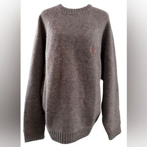 Vintage Tommy Hilfiger Slouchy Preppy Y2K Grandpa Cozy Wool Crew Sweater
